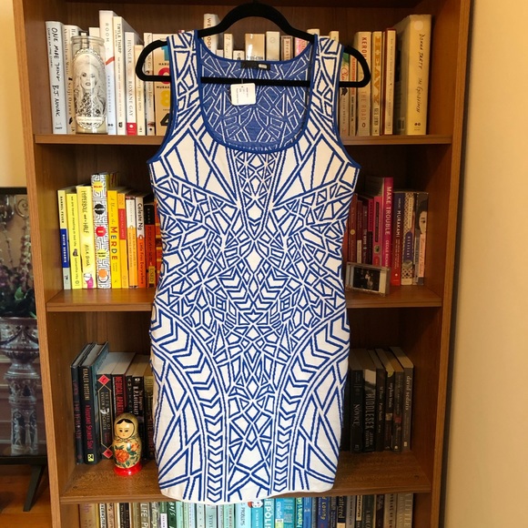 ❤️ NWT RVN Geometric “Puzzle Solving” Bodycon Dress - Picture 5 of 7